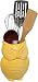 MyGift Yellow Owl Design Ceramic Cooking Utensil Holder/Multipurpose Kitchen Storage Crock