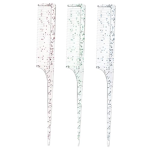 Ipetboom 3 Piezas peine de despedida peines hombres peine cortapelos vacío desenredador prensado Peine estilista Peine piezas Peine para salón peines de para mujer peine de AbS