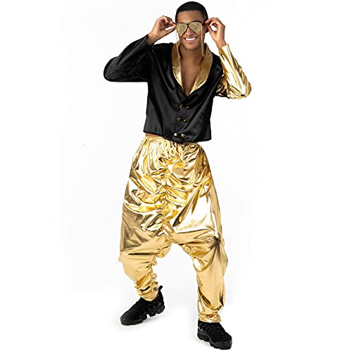 Morph Disfraz Rapero Hombre, Disfraz Rapero Adulto, Disfraz Años 80 Hombre, Disfraz Hip Hop Hombre, Disfraz Carnaval Hombre Talla M