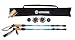 Taalo Trekking Poles / Walking Sticks - Aircraft Grade Aluminum With Anti-shock & Quick Lock Technology - Includes Natural Cork Grips and Air Ventilated Extra Padded Straps (1 Pair) (Blue / Silver)