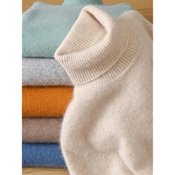 Mannen 100% Mink Cashmere Trui Revers Truien Gebreide Trui Winter Lange Mouw Truien