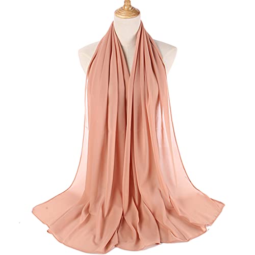 RTUGOVT Voile Chic Hijab Presewn Instant Premium Head Scarf Wrap remium Chiffon Wrap Head Scarf Non-slip Muslim Hijab Scarf