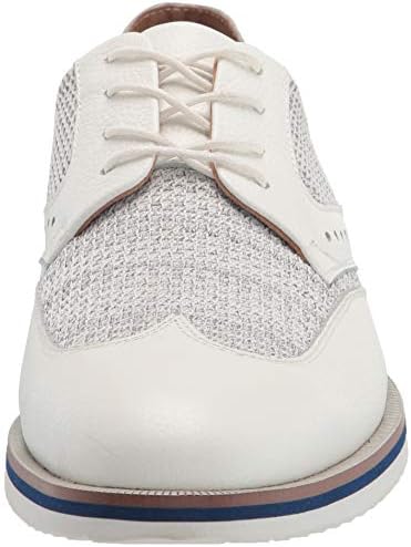 STACY ADAMS mens Locke Wingtip Oxford, White, 7 US | Image 1