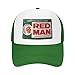 Red Man Chewing Vintage Style Trucker Hat Redman Retro Classic Snapback Cap Green