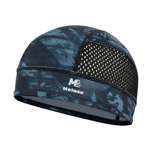 Image of MELASA Cooling Skull Cap Breathable Sweat-Wicking Under Helmet | Lightweight, Quick-Dry, Snug Fit, No Slipping for Men Women Cycling, Outdoor Work Hard Hat Liner, Motorcycling, Sports