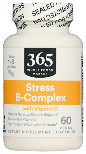 365 By Whole Foods Market, Vitamin B Stress Complex With Vitamin C, 60 Veg Capsules #TOP14