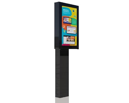 Outdoor Digital Signage Kiosk 30–32 Inch | Waterproof Floor Standing Enclosure for Advertising Displays | Indoor & Drive Thru Digital Signage Cabinet | Made in USA