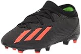 adidas X Speedportal.3 Firm Ground Soccer Shoe, Black/Solar Red/Solar Green, 3 US Unisex Little Kid