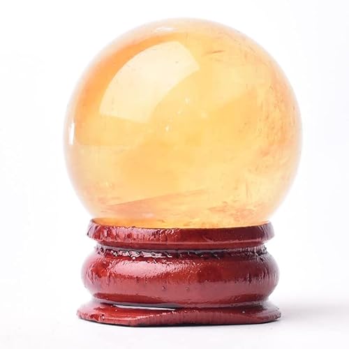 livre Polissage de la pierre naturelle et de la boule de cristal, pierre , décoration de la maison, ornements de Collection de pierres précieuses Collections de la maison ( Color : Yellow Calcite Ball )