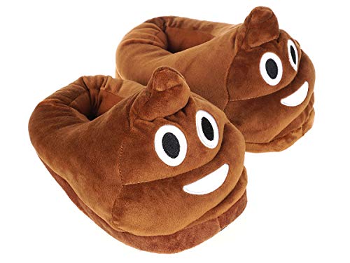 Witzige Hausschuhe mit Kothaufen Emoji | Größe: 35 - 41 | Braun Cover