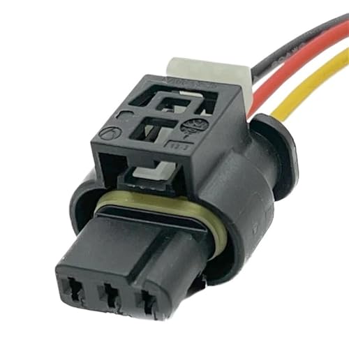 Siuku Conector Terminal Compatible con Benz 805-121-521 7615490-03 Conector De 3 Pines para Sensor De Árbol De Levas De Radar De Marcha Atrás Arnés De Cables para Coche