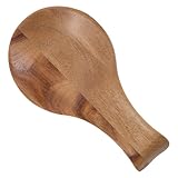 Alipis Soporte de Cuchara de Madera de Acacia para Cocina Reposacucharas Multiusos para Encimera Diseño Elegante y Compacto Accesorio para Utensilios y Espátulas