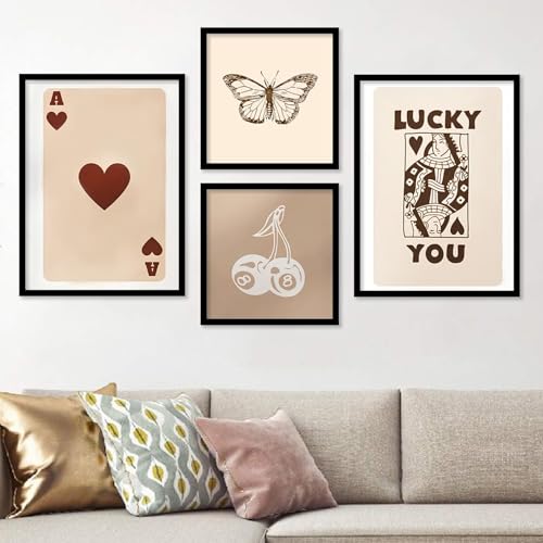 Image of kotart Premium Digital Paintings with Frame for Home Decoration - Painting for Living Room Bedroom Office Room Decor - Painting for Wall Decoration - Pack of 4 (Art 10, Big (13x17 or 13x13 inch))