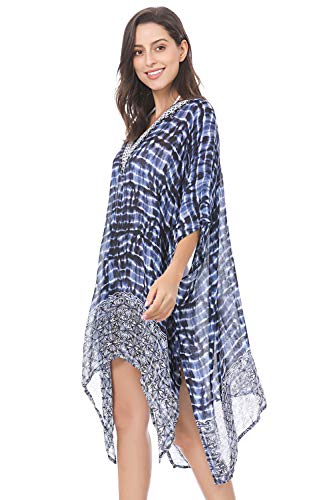 Moss Rose Women'S Swimsuit Cover Up Beach Kaftan For Bathing Suit With Floral Pattern thumb #3