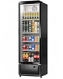 9.89 Cu. Ft Commercial Fridge, Display Merchandiser Drink Refrigerator with Glass Door & LED, 4 Adjustable Shelves Holds 288 Cans, Beverage Cooler for Beer, Soda, ETL DOE NSF Certified