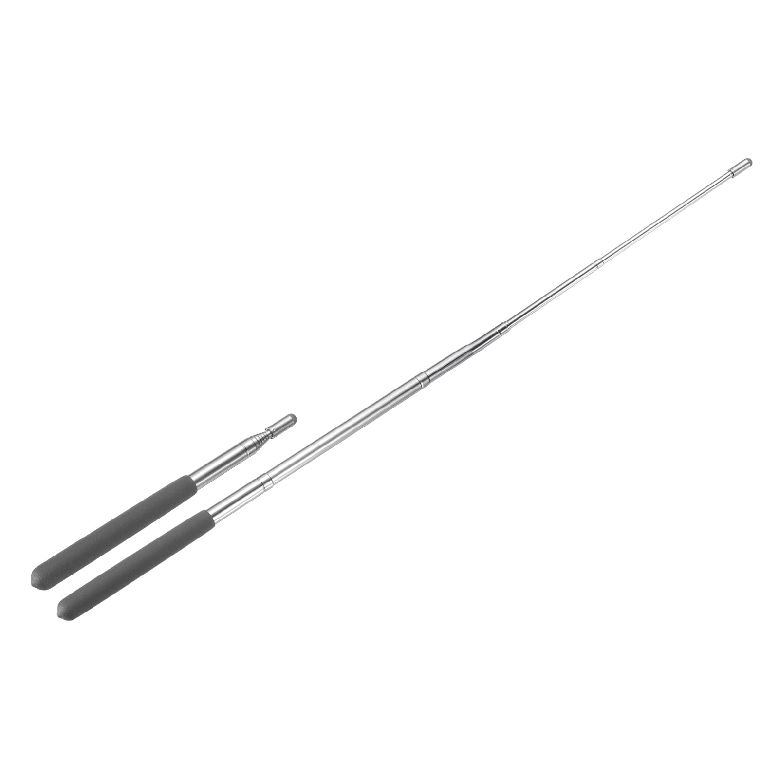 MECCANIXITY 2pcs Telescopic Teachers Pointer Teaching Pointer Stick 39 Inch Retractable Extendable Pointer for Classroom Whiteboard Office Presentation Pointers, Black