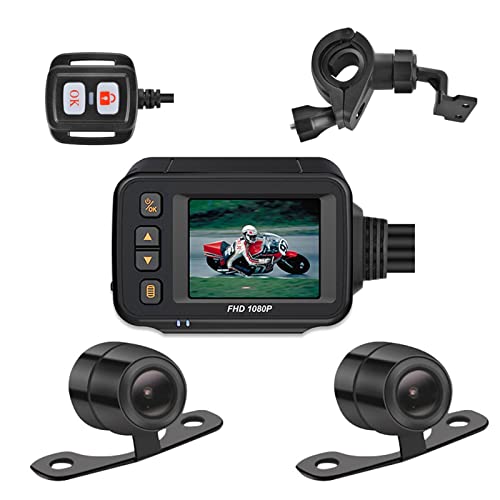 Dash CAM para moto impermeable contra accidentes: doble grabación Full HD 1080P y 32G