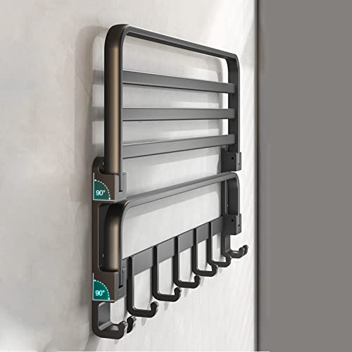 Solution de rangement pour la maison : support mural 60 cm pliable noir