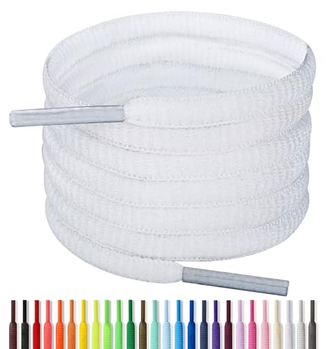Image of Handshop 1 /4 inch Oval Athletic Shoelaces 24 inch-72 inch in 22 Colors Half Round Shoe Laces