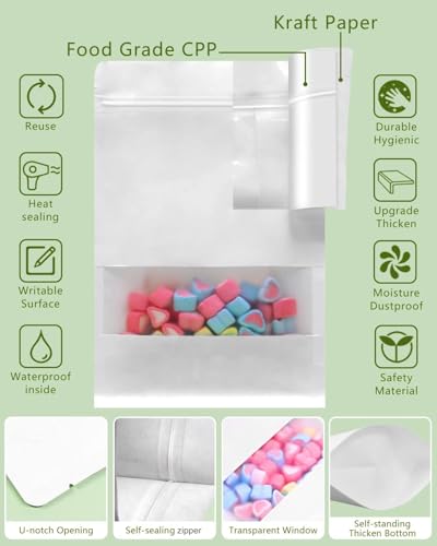 Bolsas de alimentos para frutos secos y repostería casera en Kraft blanco SumDirect 4