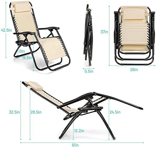 Mamahome Portable Camping Folding Beach Chair Bch-1Pc Beige #TOP2
