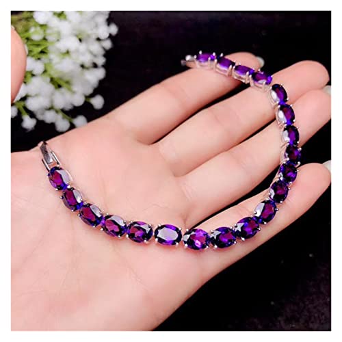 Bracelet en améthyste naturelle CXYWBD en argent 925 de haute joaillerie