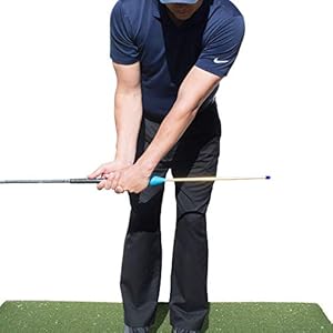 ForeNoMore Lag Shot Golf Training Aid | Lag Stick Golf Swing Trainer Provides Instant Feedback On Chip Shot Faults | Rotation and Golf Wrist Hinge Trainer Fits Mens, Womens, Kids/Junior Clubs