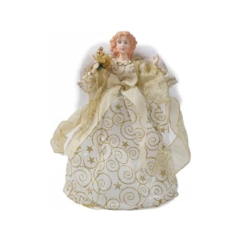 30cm JOULIR Elegant Angel Christmas Tree Topper Cover