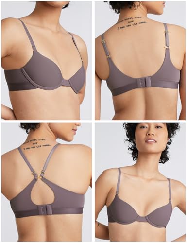 Image of Pepper T-Shirt Bra | Demi T-Shirt Bras for Women with Small Chests, J-Hook, Racerback Style w /Lightly Lined Cups, (30A-40B)