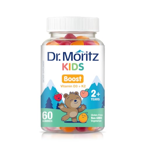 Image of DR. MORITZ Vitamin D3K2 Gummies for Kids & Adults 2000 IU - High-Absorption Vitamin D Kids Gummies Supplements - Vegetarian, Immune Support D3 for Adults & Kids (60 Count)