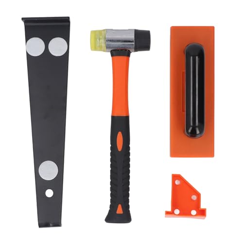 SUNGOOYUE Installation Kit of the Flooring Flooring with Crv Steel Bar - 3 Piece Laminate Floor Installation Tool with 1/4 Inch 1/2 Inch Spacer, Wooden Floors Kit, ABSrubberiron