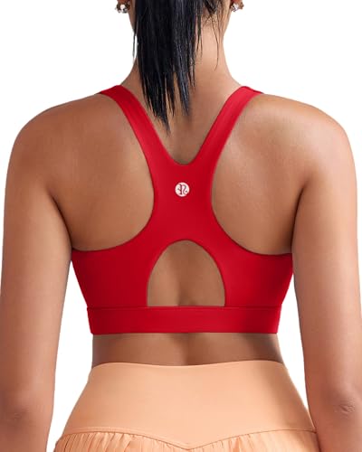 Image of RUNNING GIRL Sports Bras for Women High Support,Racerback Supportive Molded Cup Sports Bra with Sewn in Pads