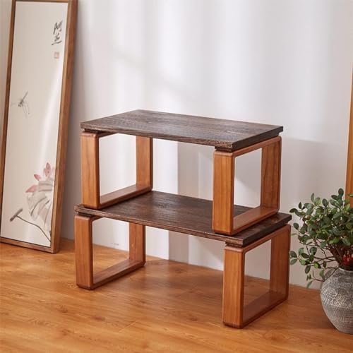 Table à thé en bois portable et table de sol basse pour salon traditionnel - 5