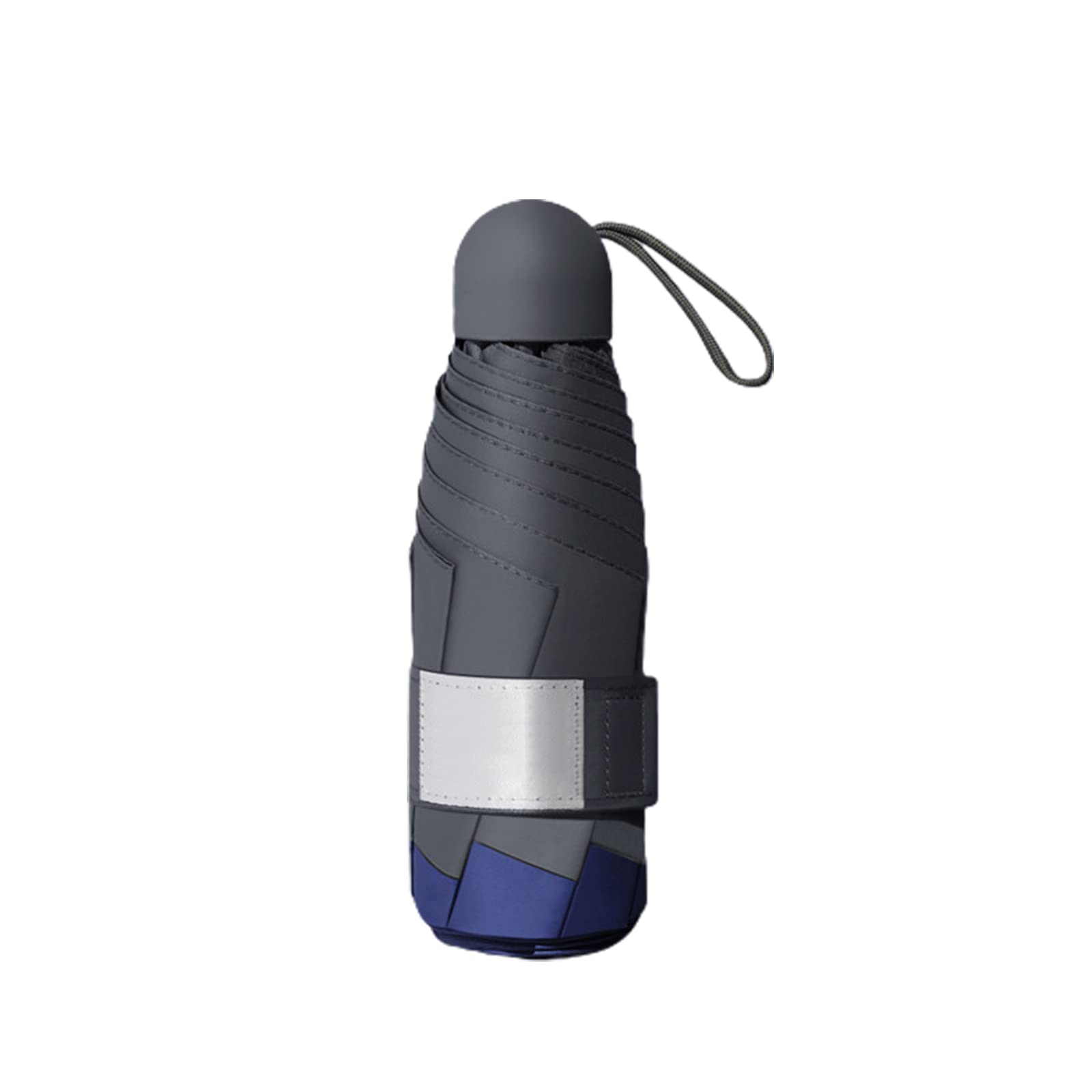 Paraguas, Paraguas de Viaje Compacto Reforzado con 8 Varillas Fibra Vidrio(Dark Blue)