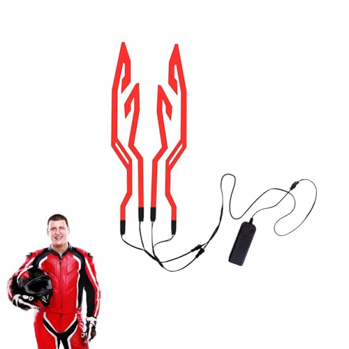 Luce per casco moto – 380 x 35 mm striscia LED in PVC, per modalità segnale impermeabile | per la guida notturna, sicurezza dei caschi da bicicletta, miglioramento della visibilità