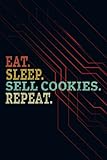 Password book Eat Sleep Sell Cookies Repeat Meme Gift Scout Cookie: Tabbed password book, Password notebook keeper, Internet password log book, Computer password book