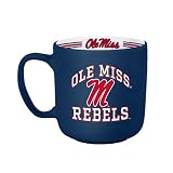 Logo Brands NCAA Ole Miss Rebels 15 oz Stripe Coffee Mug — 15 Fluid Ounces | Ceramic | Officially Licensed | Vintage Team Logo | Great Gift