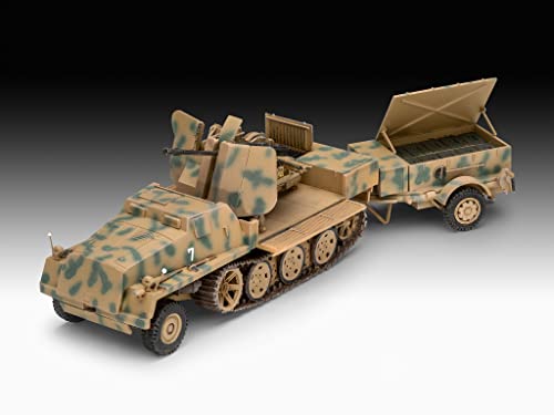 Revell Model Set 63293 SWS with Flak43 and Sd.Ah58 Ammo Trailer 1:72 Scale Unbuilt/Unpainted Plastic Model Kit with Accessories - Image 3