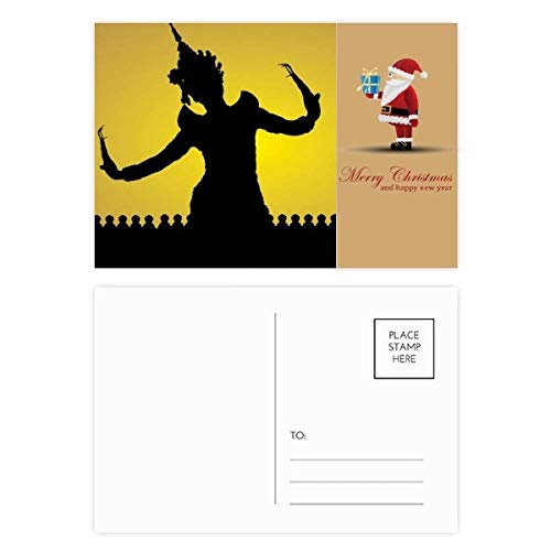 Cartes postales Thaïlande bouddhisme danseuse et Père Noël, le cadeau idéal pour collectionneurs