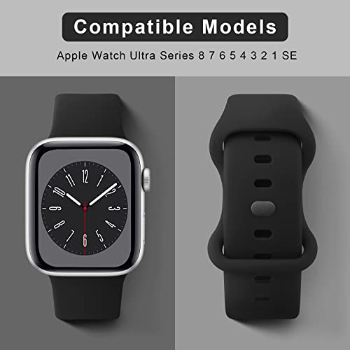 Image of Tobfit 3-Pack Strap Compatible with Apple Watch Series 10 /9 /8 /7 /6 /5 /4 /3 /2 /1 /SE 1 2 - 38mm /40mm /41mm /42mm /44mm /45mm /49mm Replacement Band for Men & Women (Smartwatch Not Included)