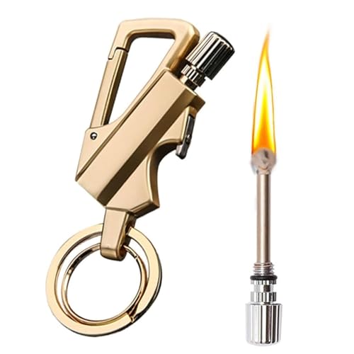 Encendedor metálico con llavero y abridor multifunción