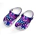 Boy's Fashion Beach Pool Slippers Toddler Sandals for Stylish Water Play, Purple Blue Galaxy Cool Wolf