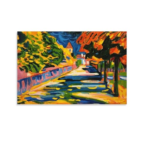 Impression sur toile d'Automne en Bavière par Wassily Kandinsky pour salon 40x60cm