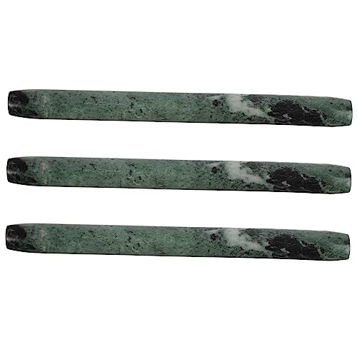 DELURA 3 Stück Pasta-Nudelholz, Marmor-Nudelholz, Gummi-Pizzateig-Roller, Back-Nudelholz, Nudelholzhalter, Pizzaroller, Küchen-Nudelholz, großes Nudelholz, Jade-Fudge, weißer Marmor/266