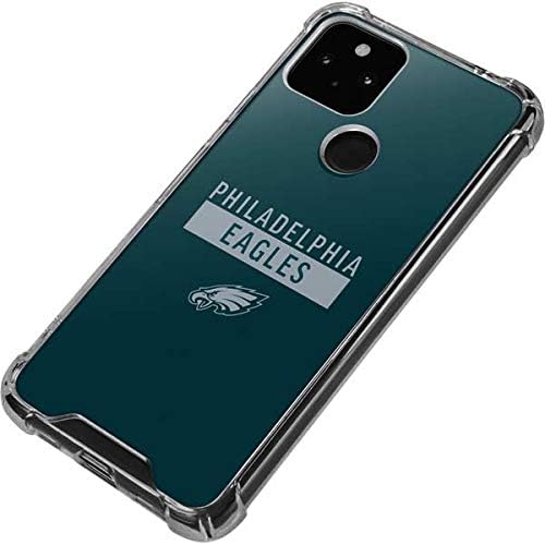 Skinit Clear Phone Case Compatible with Google Pixel 5 - Officially Licensed NFL Philadelphia Eagles Green Performance Series Design