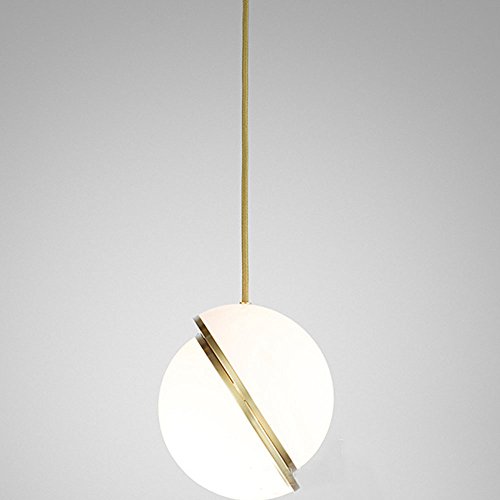 XINGJ Nordic Creative Acrylic Cround Chandeliers Modern Single Head LED Restaurant Bedroom Bar Table Living Room Decorative Chandeliers,L