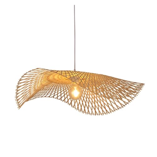 Suspension rotin cuisine îlot grand lustre en osier tressé pour salle à manger