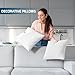 Utopia Bedding Throw Pillows (Set of 6, White) – 16 x 16 Inches Down Alternative Pillows for Bed, Sofa, and Couch - Fluffy Decorative Stuffer Pillow for Indoors & Outdoors