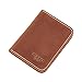 DUEBEL Slim Front Pocket Leather Wallet, Minimalist Thin Card Holder, Business Card Case Wallet, Brown