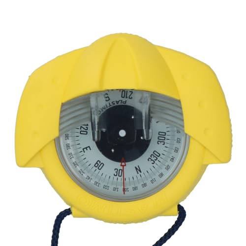 Brújula de mano AB Tools Plastimo Iris 50 en plástico amarillo de alta visibilidad para barco y yate miniatura 4